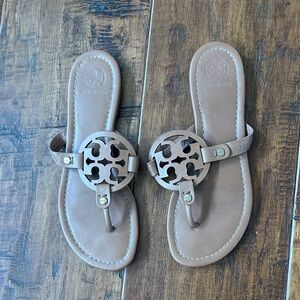 Tory Burch Brown Leather Footbed